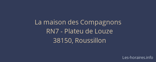 La maison des Compagnons
