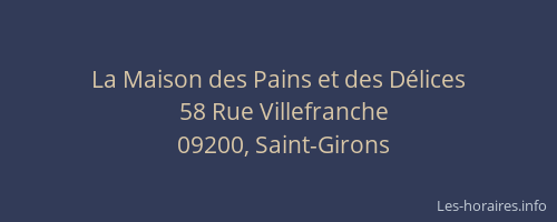 La Maison des Pains et des Délices