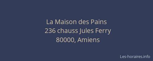 La Maison des Pains