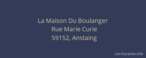 La Maison Du Boulanger