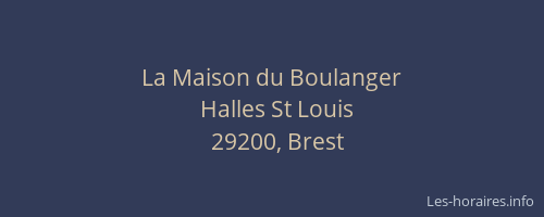 La Maison du Boulanger