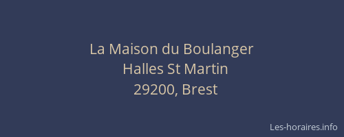 La Maison du Boulanger