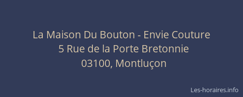 La Maison Du Bouton - Envie Couture