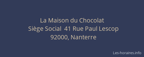 La Maison du Chocolat