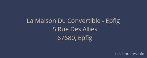 La Maison Du Convertible - Epfig