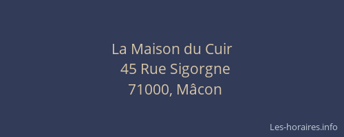 La Maison du Cuir