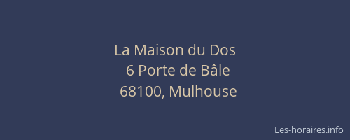La Maison du Dos
