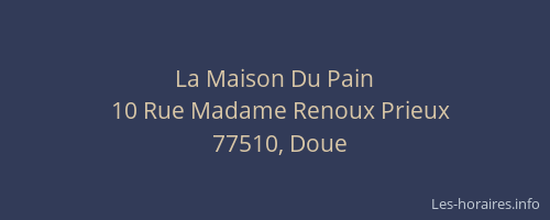 La Maison Du Pain