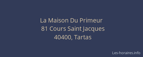 La Maison Du Primeur