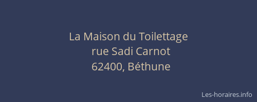 La Maison du Toilettage