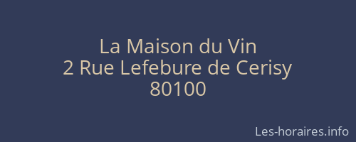 La Maison du Vin
