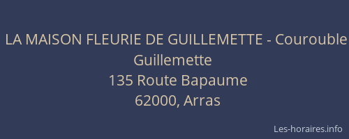 LA MAISON FLEURIE DE GUILLEMETTE - Courouble Guillemette