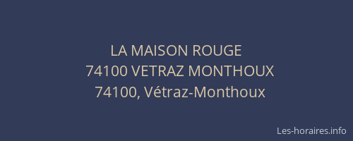 LA MAISON ROUGE