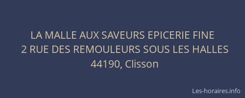 LA MALLE AUX SAVEURS EPICERIE FINE