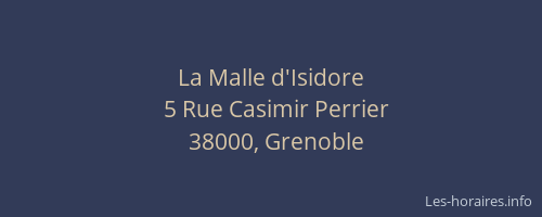 La Malle d'Isidore