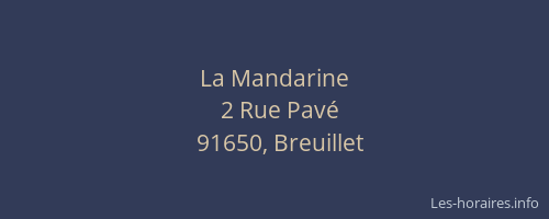 La Mandarine