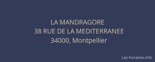 LA MANDRAGORE