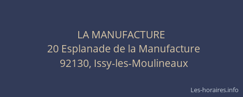 LA MANUFACTURE