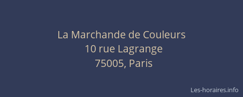 La Marchande de Couleurs