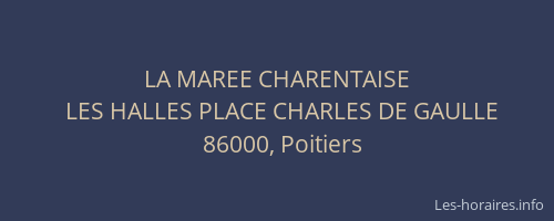 LA MAREE CHARENTAISE