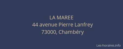 LA MAREE