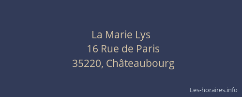 La Marie Lys