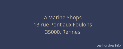 La Marine Shops