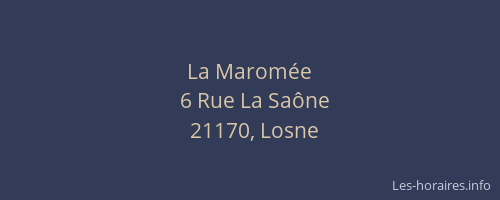 La Marom&eacute;e
