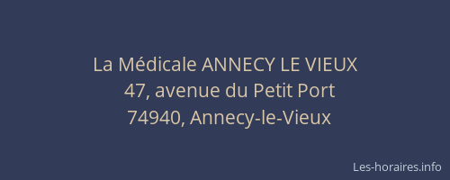 La Médicale ANNECY LE VIEUX