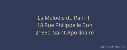 La M&eacute;lodie du Pain II