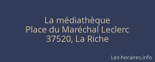 La médiathèque
