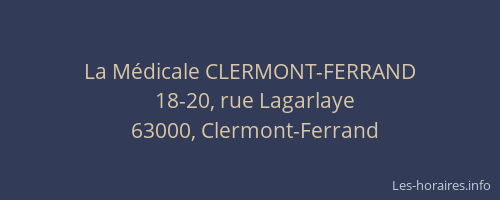 La Médicale CLERMONT-FERRAND