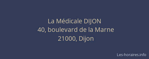 La Médicale DIJON