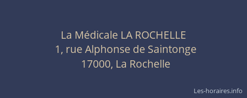 La Médicale LA ROCHELLE