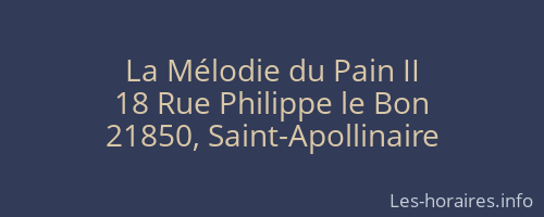 La Mélodie du Pain II