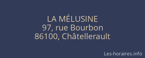 LA MÉLUSINE