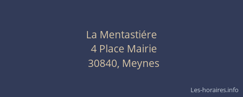 La Mentasti&eacute;re