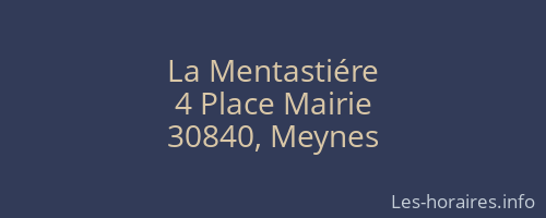 La Mentastiére