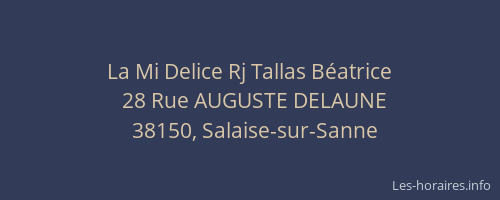 La Mi Delice Rj Tallas B&eacute;atrice