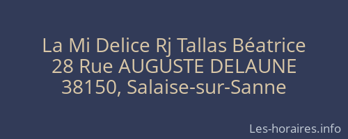 La Mi Delice Rj Tallas Béatrice