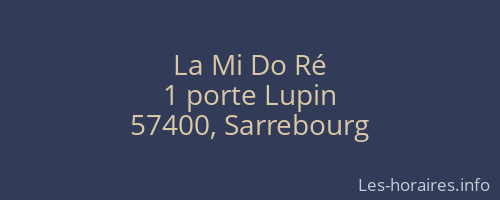 La Mi Do Ré