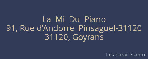 La  Mi  Du  Piano