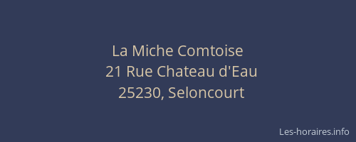 La Miche Comtoise