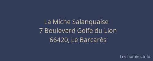 La Miche Salanquaise