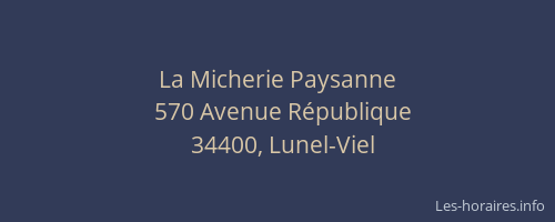 La Micherie Paysanne