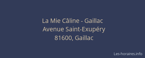 La Mie C&acirc;line - Gaillac