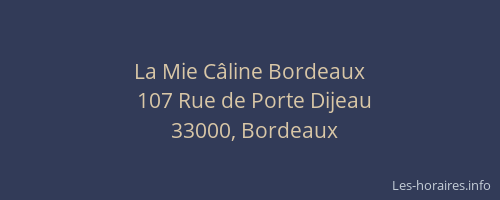 La Mie Câline Bordeaux
