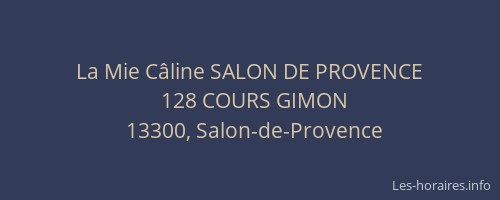 La Mie Câline SALON DE PROVENCE