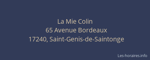 La Mie Colin