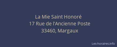 La Mie Saint Honor&eacute;